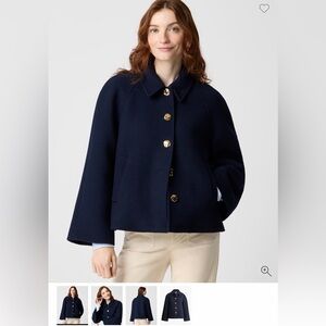 JCrew Factory Women’s Petite cropped wool-blend swing coat